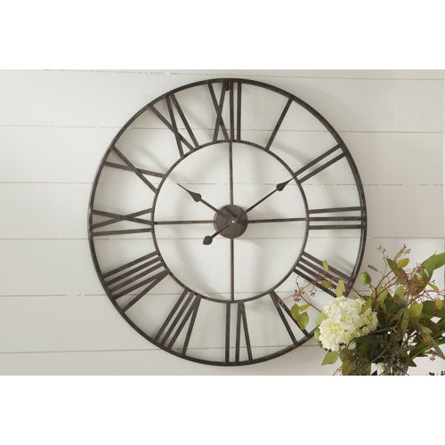 Laurel Foundry Modern Farmhouse Eisenhauer Metal Wall Clock & Reviews